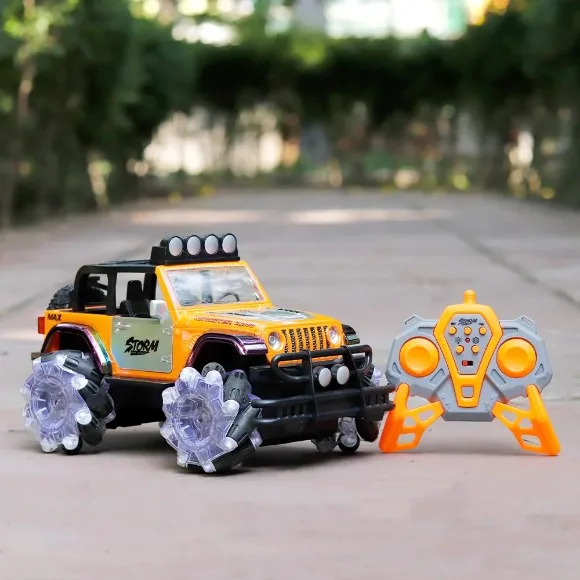 Buy 1:14 RC 2.4G Storm Stunt Jeep With Colorful Lights online in Pakistan.