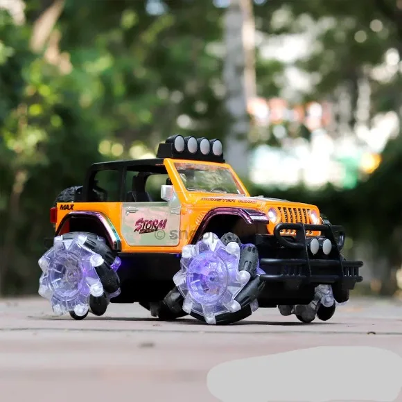 Buy 1:14 RC 2.4G Storm Stunt Jeep With Colorful Lights online in Pakistan.