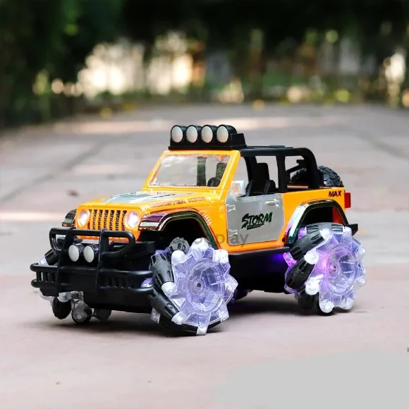 Buy 1:14 RC 2.4G Storm Stunt Jeep With Colorful Lights online in Pakistan.