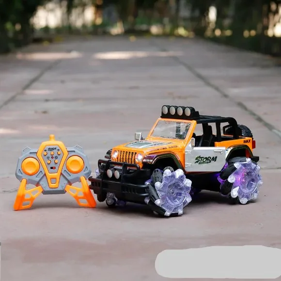 Buy 1:14 RC 2.4G Storm Stunt Jeep With Colorful Lights online in Pakistan.