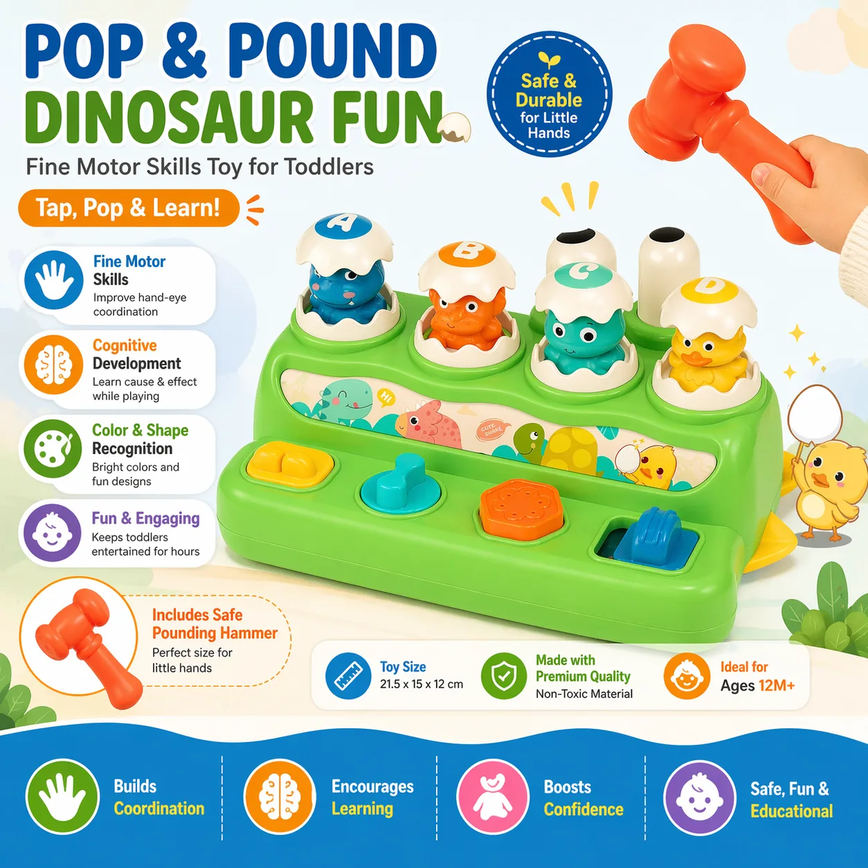 Whack-a-Mole Learning Toy Fine Motor Skills Game for Toddlers - 023 at Best Price in Pakistan - Odeez – Shop Learning & Educational Toys