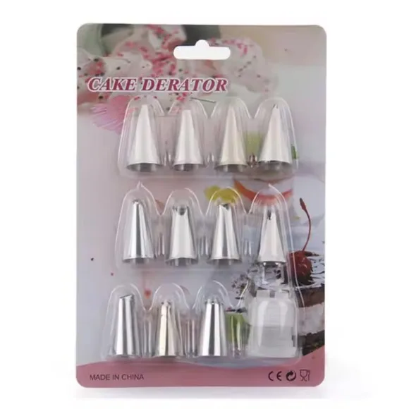Cake Decorating Icing Nozzels With Coupler