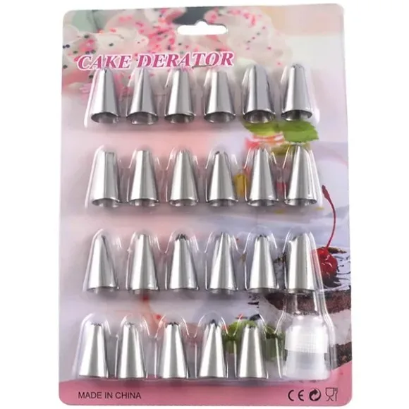 Cake Decorator 24 Pcs Icing Nozzle