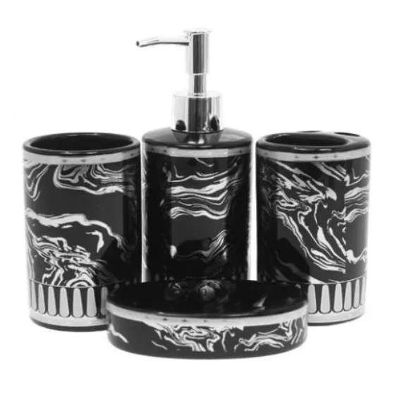 Ceramic Bathroom Set - 4Pcs