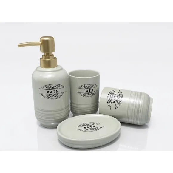 Ceramic Bathroom Set 4 Pc