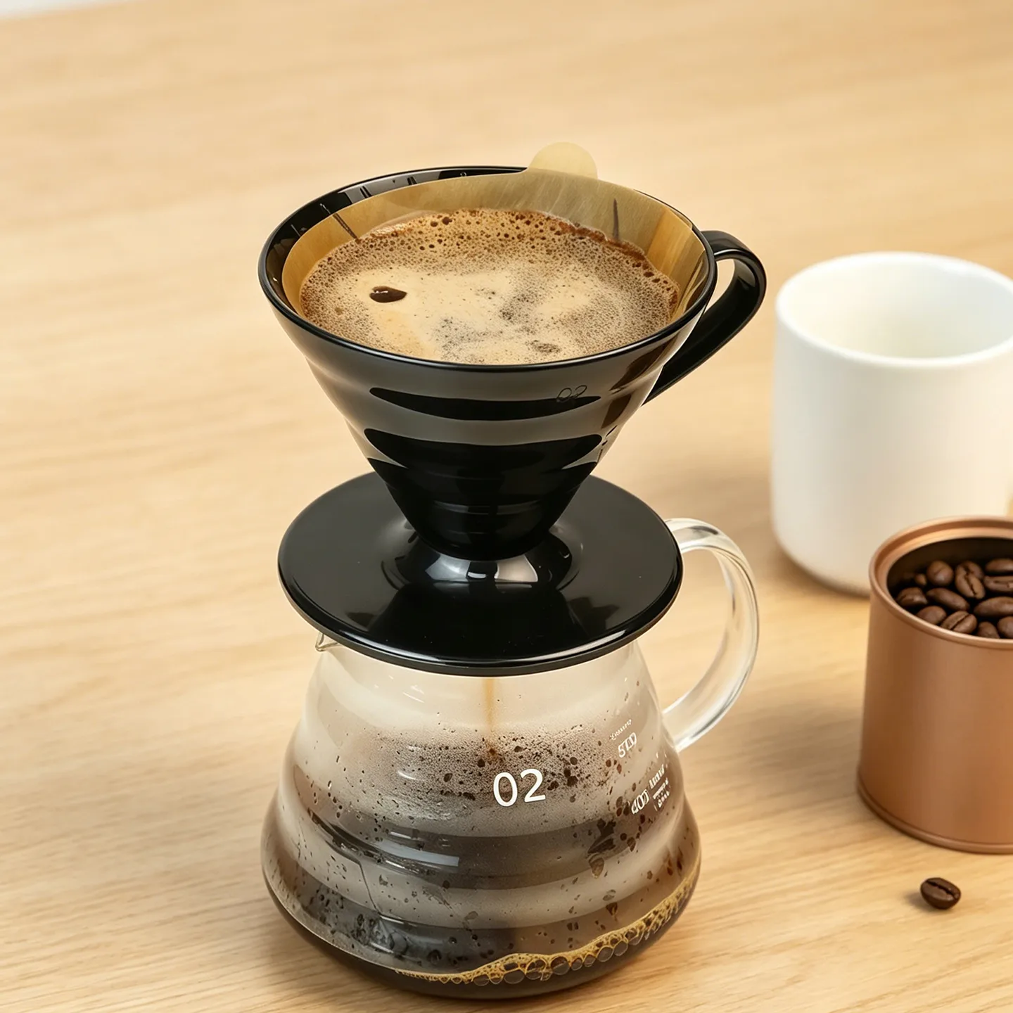 Ceramic Coffee Dripper Matte Black V60