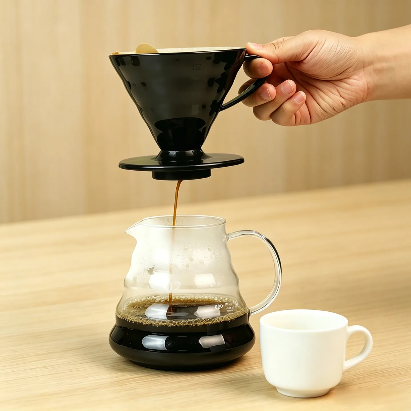 Ceramic Coffee Dripper Matte Black V60