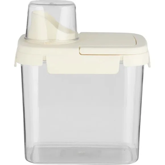 Cereal Plastic Container with Lid Handle 800ml 1500ml Set of 2