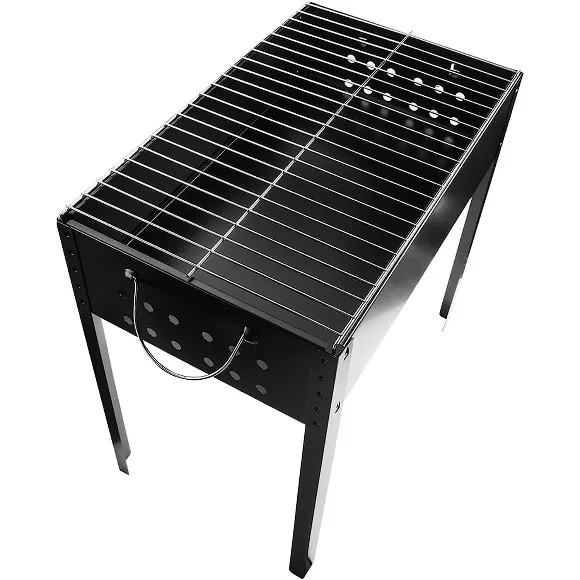 Charcoal BBQ Grill – Rectangular Metal Barbecue Grill
