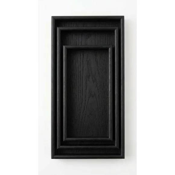 Chic Wood Serving Tray Wooden Set of 3 Sizes 