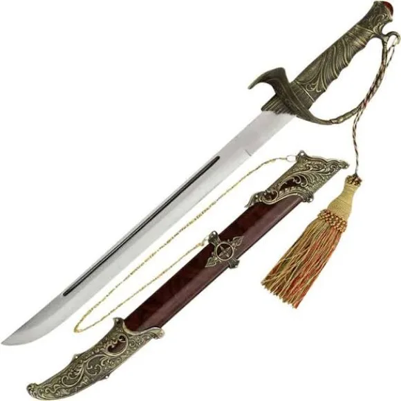 Chinese Horse Sword Decoration Steel Blade No Edge 66 cm