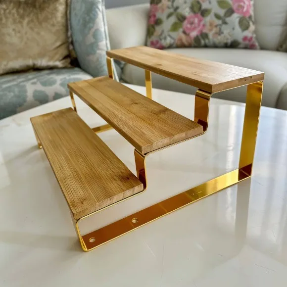 Classic 3-Tier Pastry Stand Golden