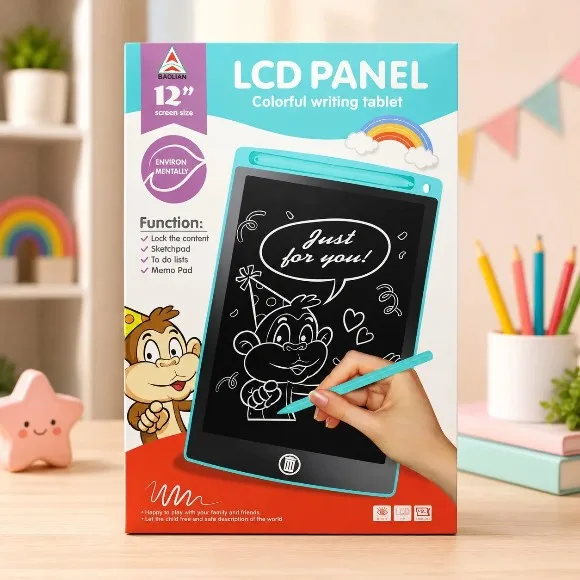 Colorful Kids 12 Inch Inch LCD Writing Tablet for Easy Drawing & Writing