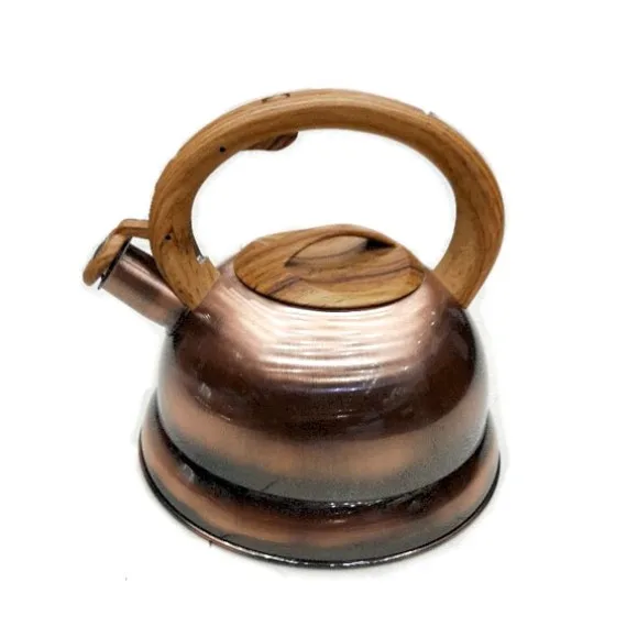 Copper Finish Stainless Steel Whistling Tea Kettle 3 Litre