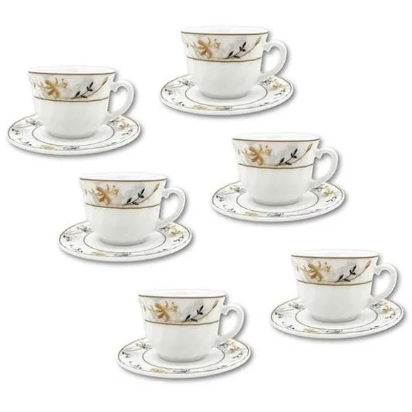 Cup & Saucer 6 Pcs Set 190ML