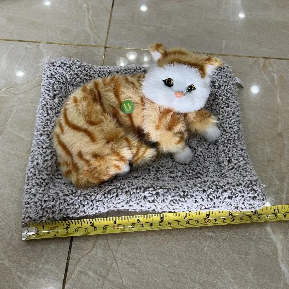 Cute Cat Plush Toy Carpet Soft Cat Simulation Kitten 30cm