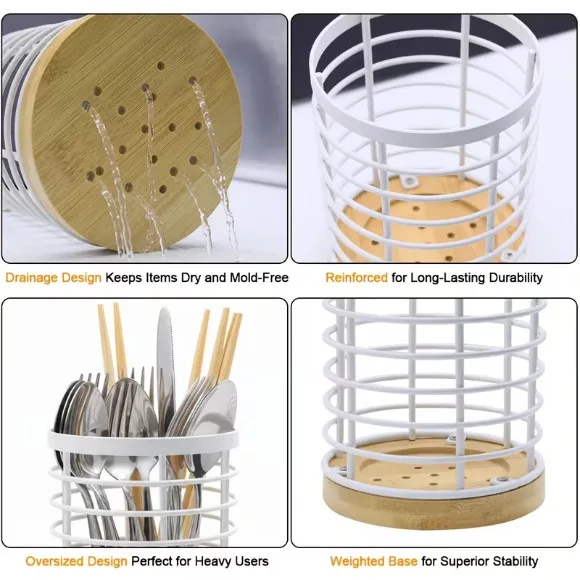 Cutlery Rack Metal Kitchenware Drying Rack Suitable for Kitchen Countertops