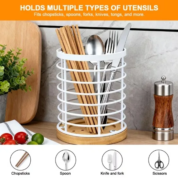 Cutlery Rack Metal Kitchenware Drying Rack Suitable for Kitchen Countertops