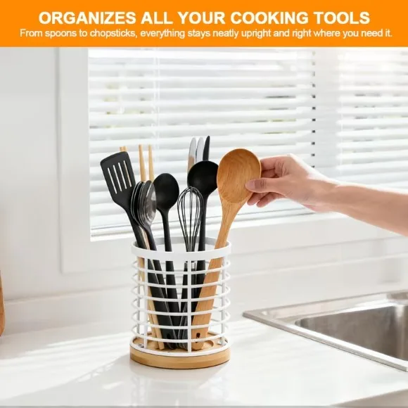 Cutlery Rack Metal Kitchenware Drying Rack Suitable for Kitchen Countertops