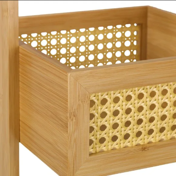 Double Layer Bamboo Storage Rack