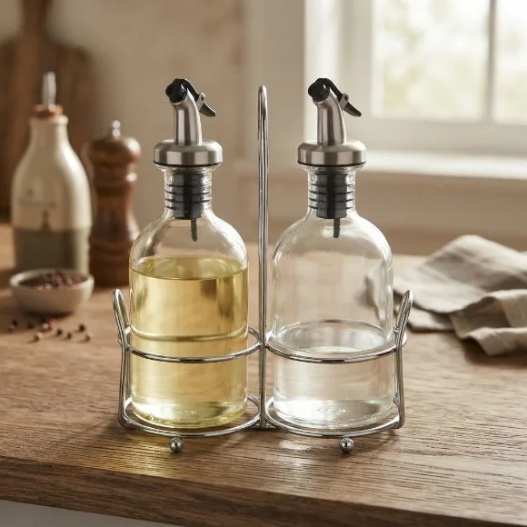 Danny Home Glass Oil Bottle Set of 3 Pcs 260ml