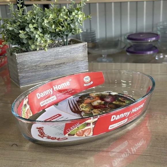 Danny Home Oval Pyrex 2.4 Liter Oven Baking Pan - KP008