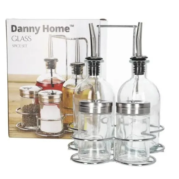 Danny Home Soy Sauce Set Oil Bottle Set of 5 Made of Glass