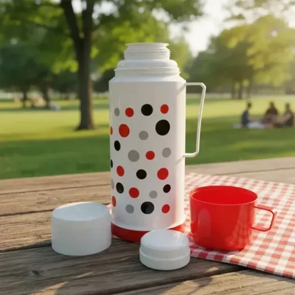 DAYDAYs Plastic Thermos Vacuum Flask Glass Liner 0.6L