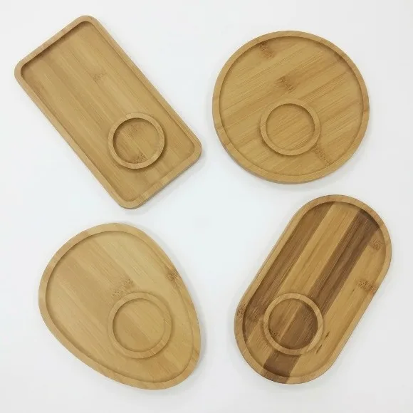 Divided Tray Tea Tray and Cup Coaster 1Pcs