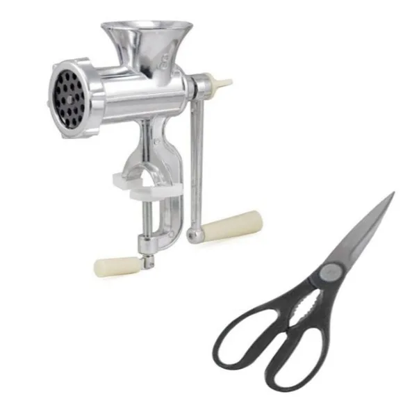 EasyLife Meat Mincer with Kitchen scissor - Silver