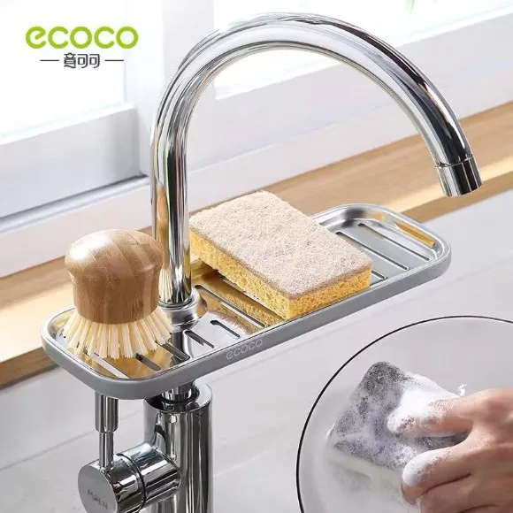 ECOCO Kitchen Faucet Drain Rack Sink Draining Basket
