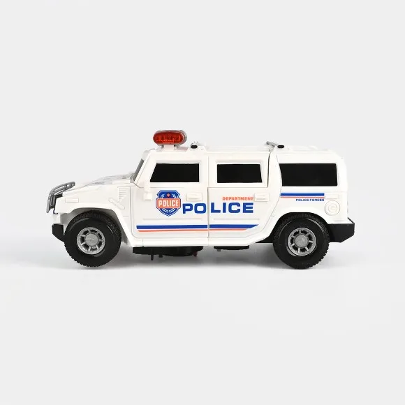 Electric Deformation Police Car Toy with Light & Music