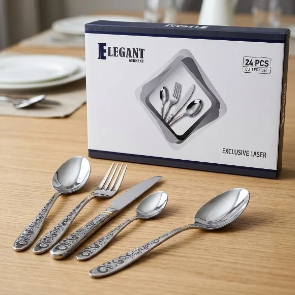 Elegant 24Pcs Lazer Cutlery Set – DD0007G