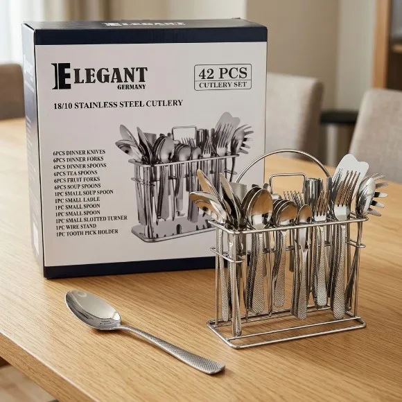 Elegant 42Pcs Dotted Cutlery Set - CC0002