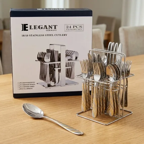 Elegant Cutlery 24Pcs(Doted) - AA0005G