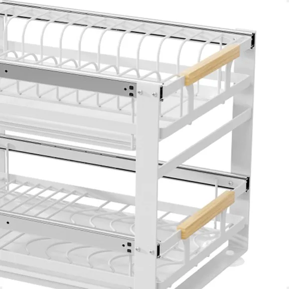 Extendable Double Level Dish Drainer