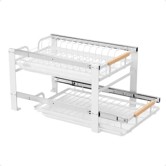 Extendable Double Level Dish Drainer