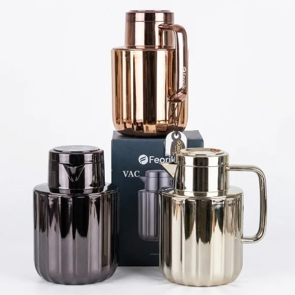 Feenik Metallic Luxury Vacuum Flask Glass Liner 1.0L