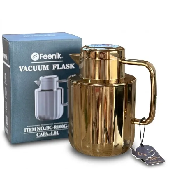 Feenik Metallic Luxury Vacuum Flask Glass Liner 1.0L