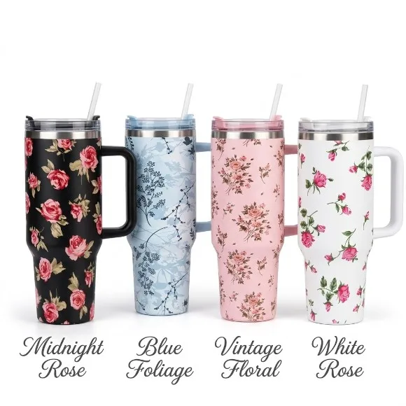 Floral Print Quencher H2.0 Insulated Tumbler 1200ml