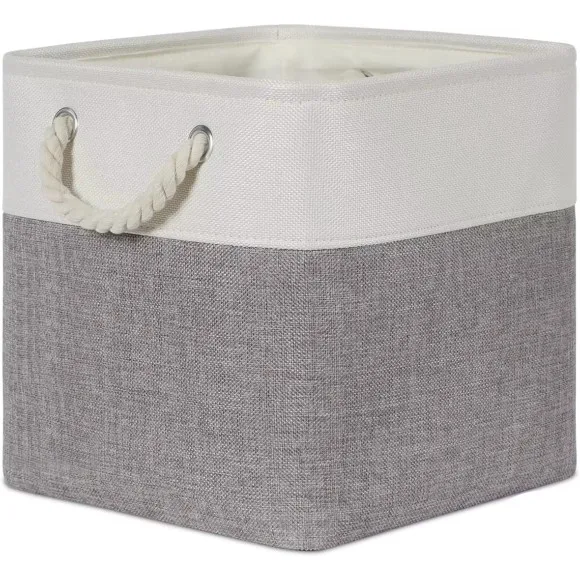 Foldable Storage Cubes Bins for Home Collapsible Fabric Storage Baskets with Ropes Handle