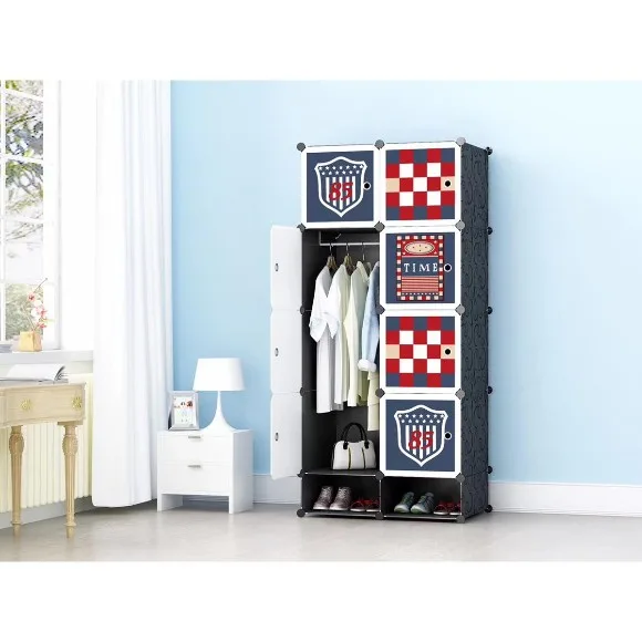 Football Club DIY 8 Cube Cabinet With Shoe Rack