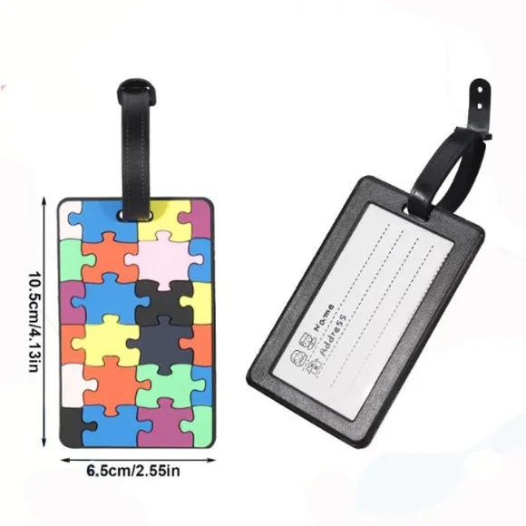 Geometric Patterns Name Luggage Tags Baggages Tag with Buckle Luggage Tags