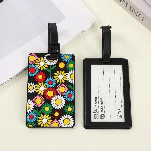 Geometric Patterns Name Luggage Tags Baggages Tag with Buckle Luggage Tags