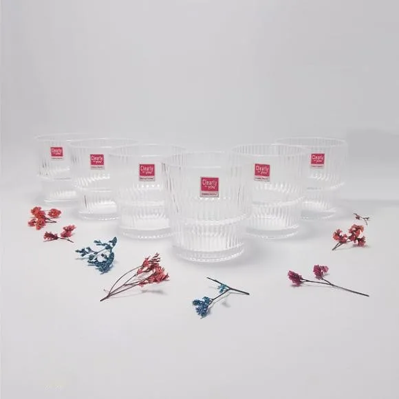 Glass 6Pcs Set 333ml Measurement 8.5×8.5cm - Weight 295g Per Glass