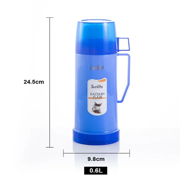 Glass Refill Vacuum Flask Food Grade PP Plastic Body Thermos Glass Liner