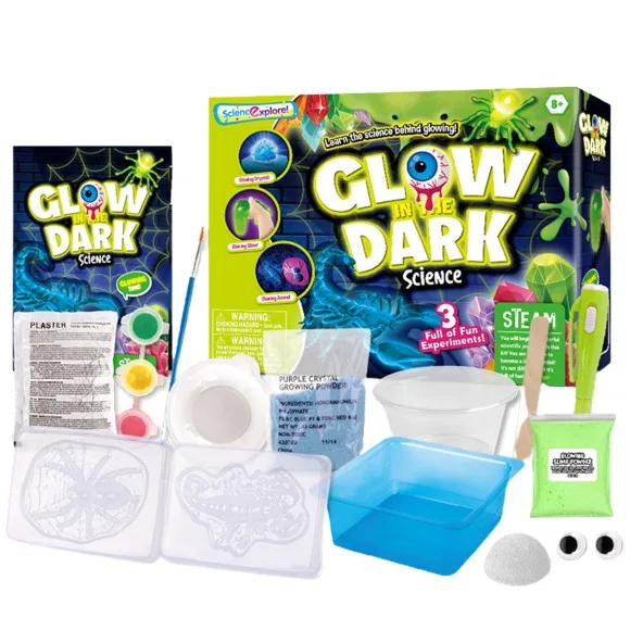 Glow in the Dark Plastic Luminous Crystal Experiment