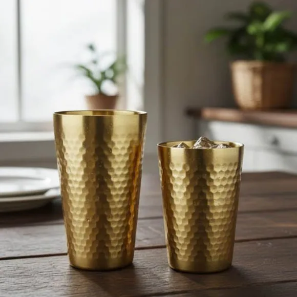 Golden Double Wall Glass thumbnail 2