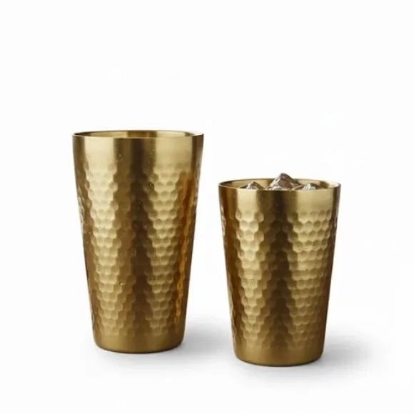 Golden Double Wall Glass