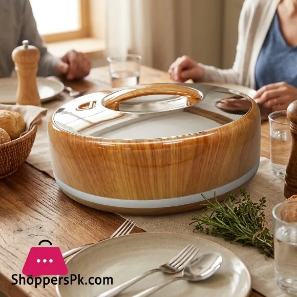 Golden Fire Premium Wood-Grain Insulated Casserole Hot Pot 5.0 Liter - 335LW-S